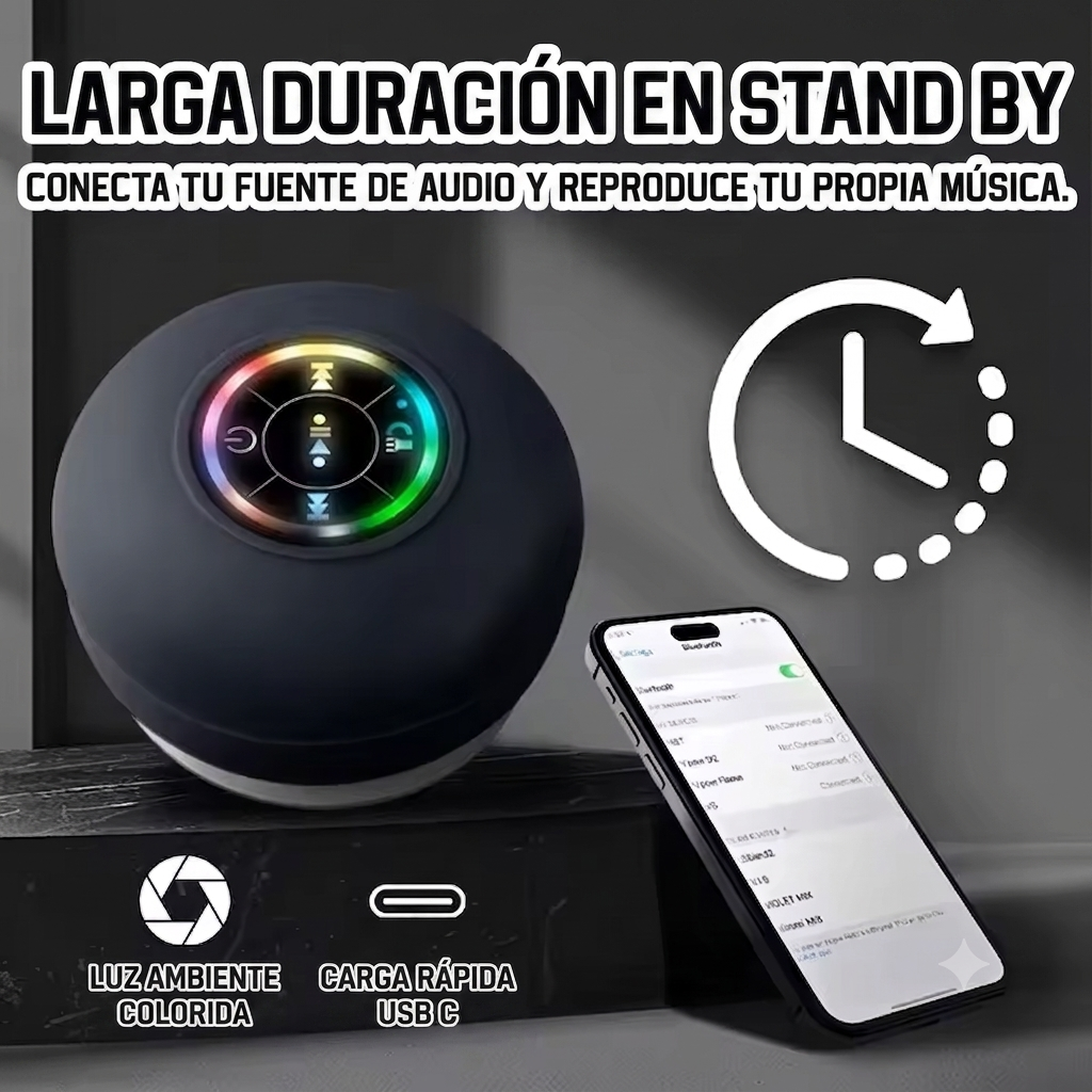 Altavoz Bluetooth Ducha Impermeable IPX4